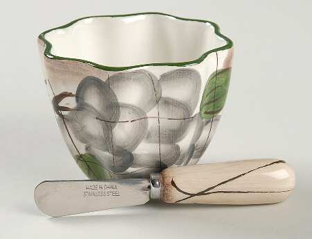 Parisian Fruit Dip Bowl & Spreader Set