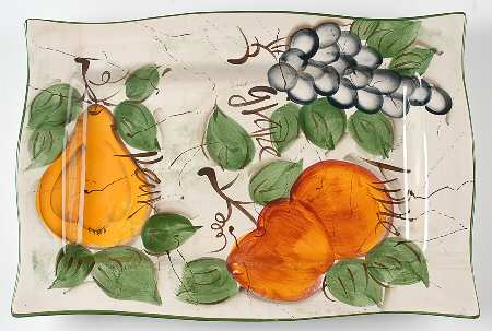 Parisian Fruit 18" Rectangular Serving Platter