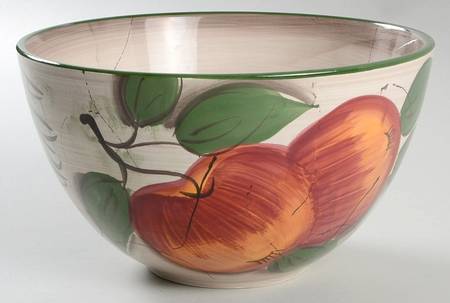 Parisian Fruit 9" Round Vegetable Bowl