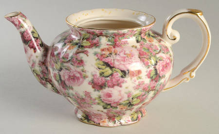 Rose Chintz Teapot No Lid