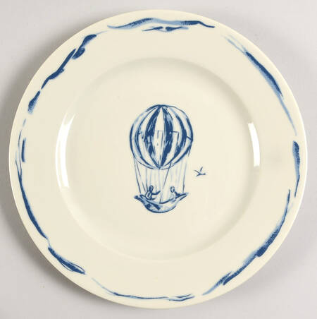 Gonesse Blue Salad/Dessert Plate