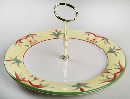 Tuscan Rooster Round Serving Plate with Center Handle (Dp) Hc