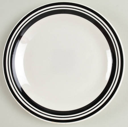 Diner Story Black Salad Plate