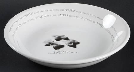 Recipe Pasta Set 9" Individual Pasta Bowl