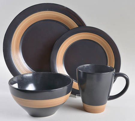 Concentric Black 4 Piece Place Setting