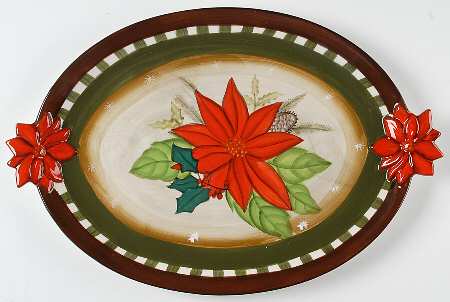 Woodlands 18" Oval Handled Platter