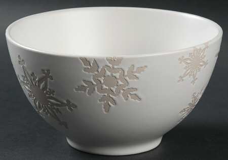Snowflake White Soup/Cereal Bowl