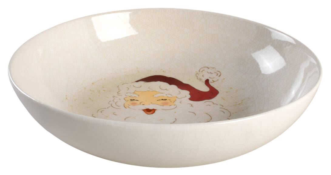 Santa 12" Round Serving Bowl