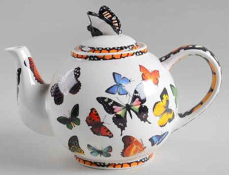 Butterflies Teapot & Lid
