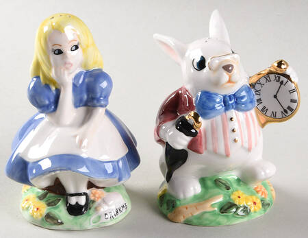 Alice in Wonderland's Cafe Figural Salt and Pepper