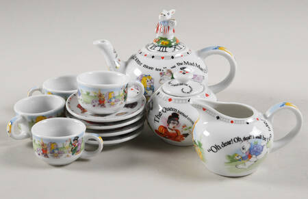 Alice in Wonderland's Cafe 13 Piece Toy Tea Set