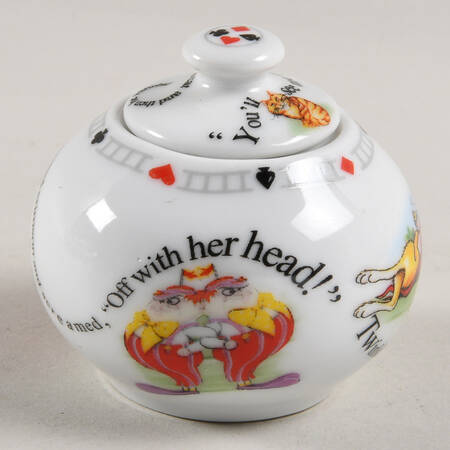Alice in Wonderland's Cafe Toy Sugar Bowl & Lid