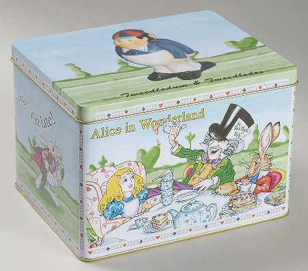 Alice in Wonderland's Cafe Gift Tin for Figurine