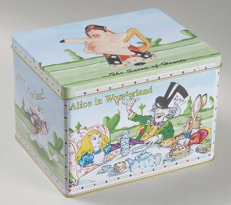 Alice in Wonderland's Cafe Gift Tin for Figurine
