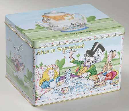 Alice in Wonderland's Cafe Gift Tin for Figurine