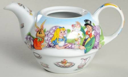 Alice in Wonderland's Cafe Individual Teapot with Cup Teapot No Lid
