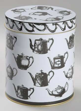 Antique Pewter Gift Tin & Lid for Mug & Coaster Set