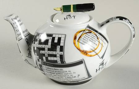 Cross Word Mini Teapot & Lid