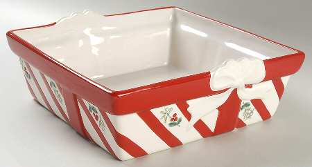 Winterberry Pretty Packages 9" Square Serving Bowl