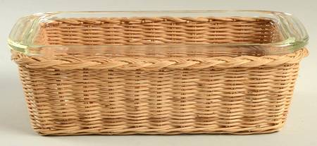 Originals Clear Loaf Pan W/Wicker Holder
