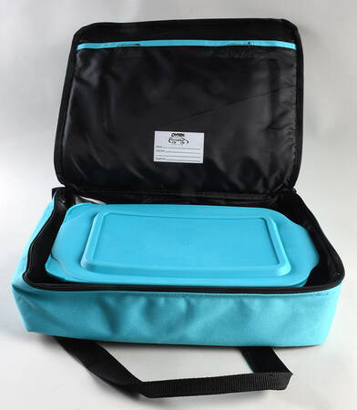 Originals Clear 11" Rectangular Baker & Plastic Lid with Canvas Carrier
