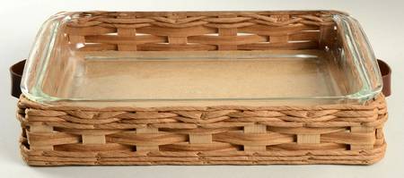 Originals Clear 13" Rectangular Baker W/Wicker Holder