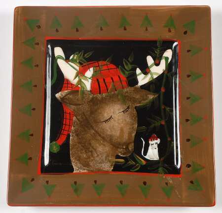 Camp Jingles Square Salad Plate