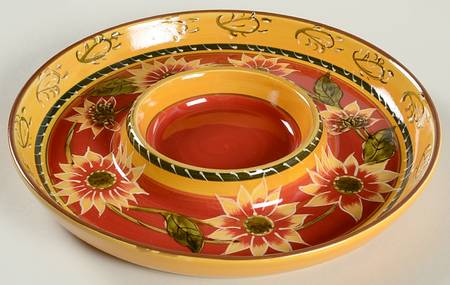 Sunflower 1 Piece Chip & Dip
