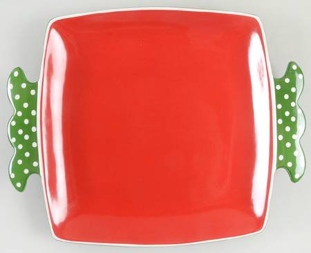 Candy Cane 10" Square Serving Platter