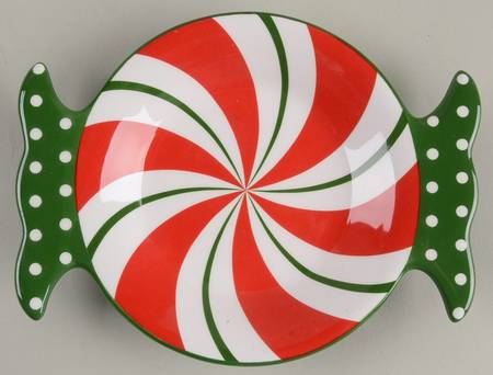 Candy Cane Appetizer Plate