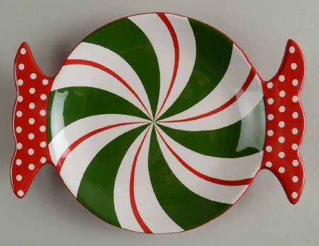 Candy Cane Appetizer Plate