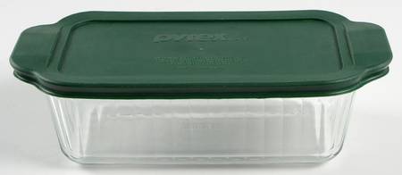 Sculptured Clear Loaf Pan & Plastic Lid