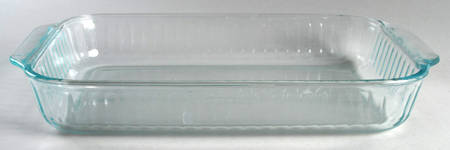 Sculptured Clear 13'' Rectangular Baker