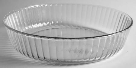 Sculptured Clear 10" Round Baker