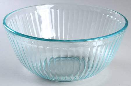 Sculptured Clear 8" Round Vegetable Bowl by Pyrex