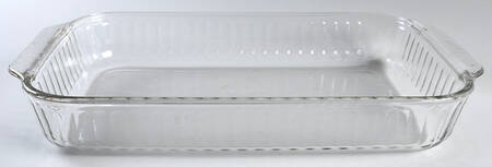 Sculptured Clear 13"  Rectangular Baker