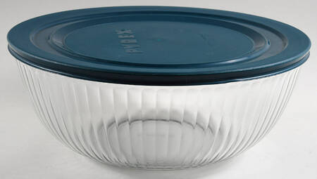 Sculptured Clear 11" Salad Serving Bowl & Plastic Lid