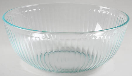 Sculptured Clear 11" Large Salad Serving Bowl by Pyrex