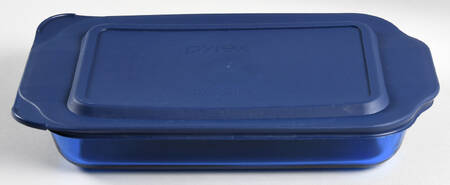 Originals Cobalt Blue 11" Rectangular Baker W/Plastic Lid by Pyrex