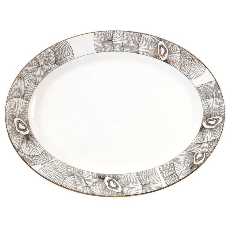 Hillcrest 14" Oval Serving Platter by Pickard
