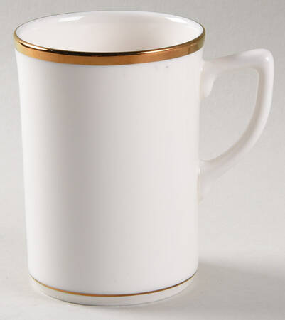 Signature (Gold Trim, No Monogram, Ivory) Mug