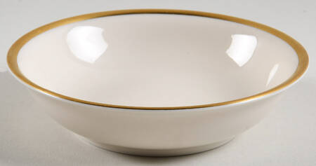 Signature (Gold Trim, No Monogram, Ivory) Fruit/Dessert (Sauce) Bowl