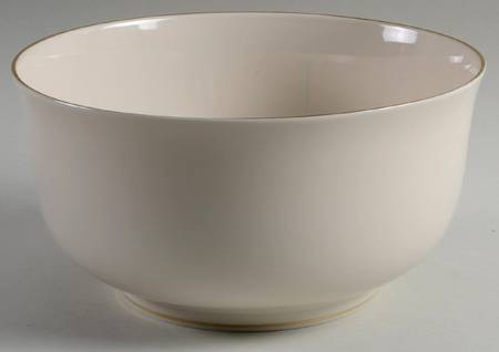 Signature (Gold Trim, No Monogram, Ivory) 8" Round Serving Bowl