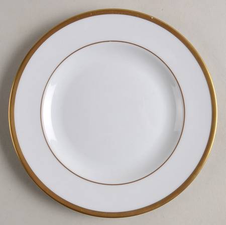 Signature (Gold Trim, White Body) Bread & Butter Plate