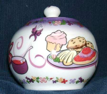 Red Hat Society Sugar Bowl & Lid