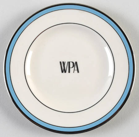 Signature Blue (Ivory Back, Platinum Trim) Bread & Butter Plate