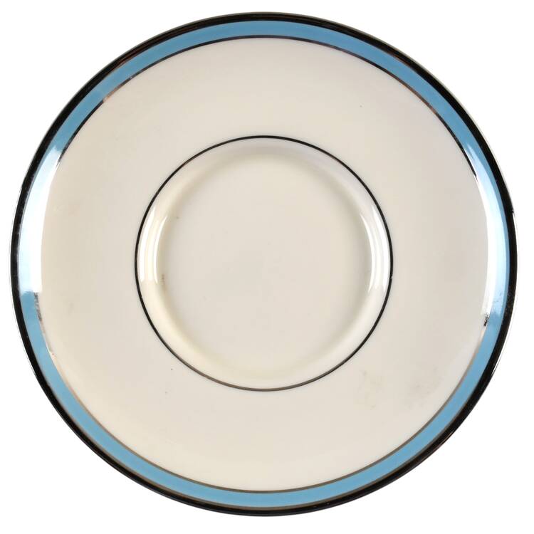 Signature Blue (Ivory Back, Platinum Trim) Saucer