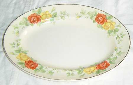 Liberty Roses 15" Oval Serving Platter