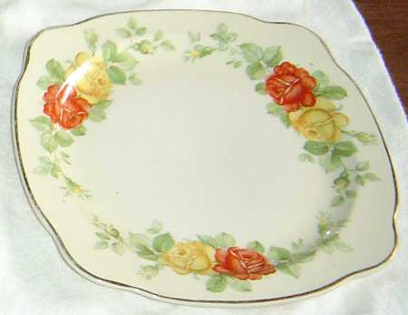 Liberty Roses Square Salad Plate