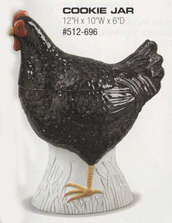 Pecking Order Cookie Jar & Lid